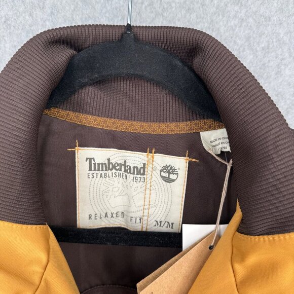 Timberland Mens VTG Y2K Full Zip Track Jacket Size M Brown Relaxed Fit Skate NEW - Picture 8 of 13